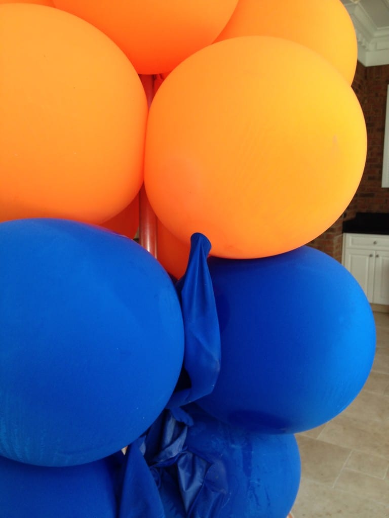 blue attached to the orange