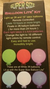 SSBL Box with balloons lite up