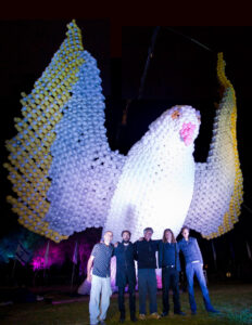 Photo of giant balloon dove created by Melissa Vinson