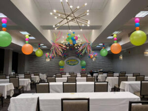 Neon balloons without dark UV